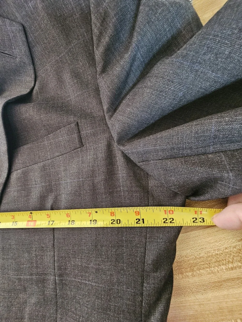 Brooks Brothers Golden Fleece Madison 44L Gray Windowpane Wool Sport Coat